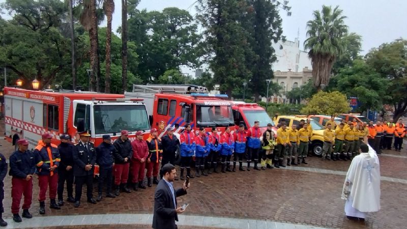 Bendición del personal de Defensa Civil, Bomberos y Brigada contra Incendios Forestales