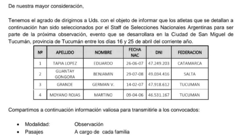 Eduardo Tapia, citado a la Pre Selección U19
