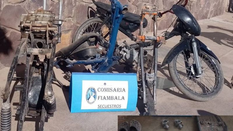Secuestraron una motocicleta y moto partes