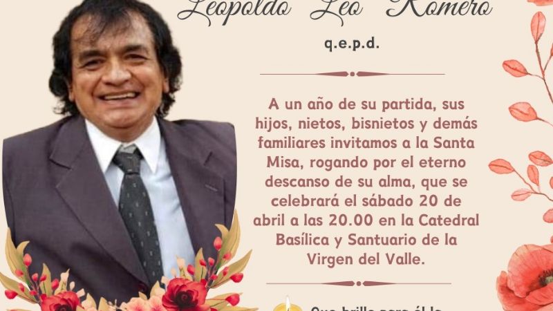 Misa por "Leo" Romero a un año de su fallecimiento
