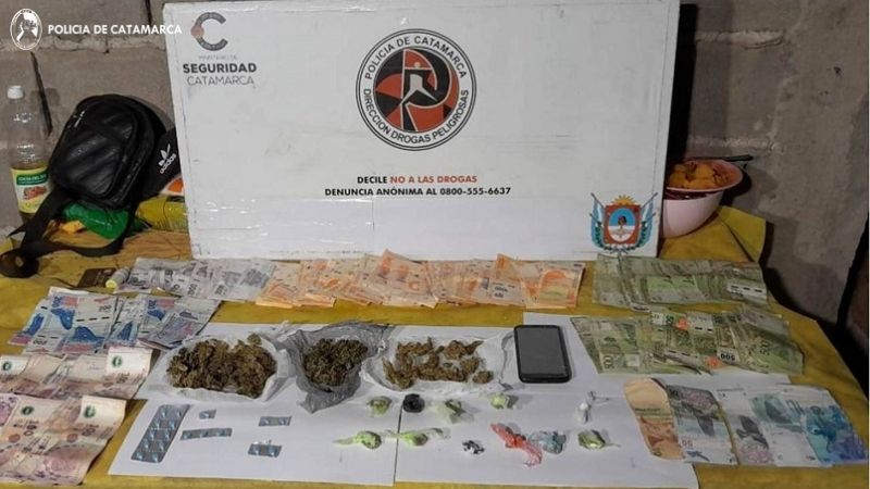 Un hombre y una mujer detenidos con marihuana y cocaína