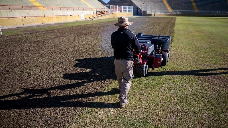 Resiembra de invierno del Estadio Bicentenario