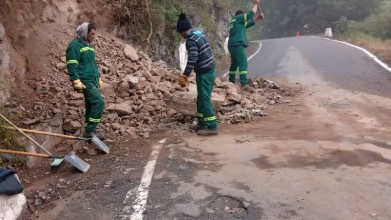 Derrumbes en la Cuesta de El Portezuelo