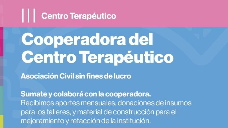 Campaña para asociarse a la Cooperadora del Centro Terapéutico de Salud