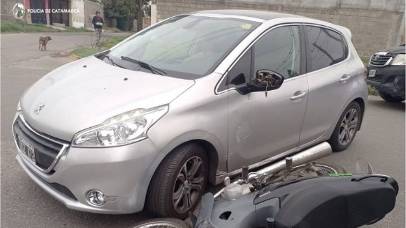 Motociclista lesionado en un accidente