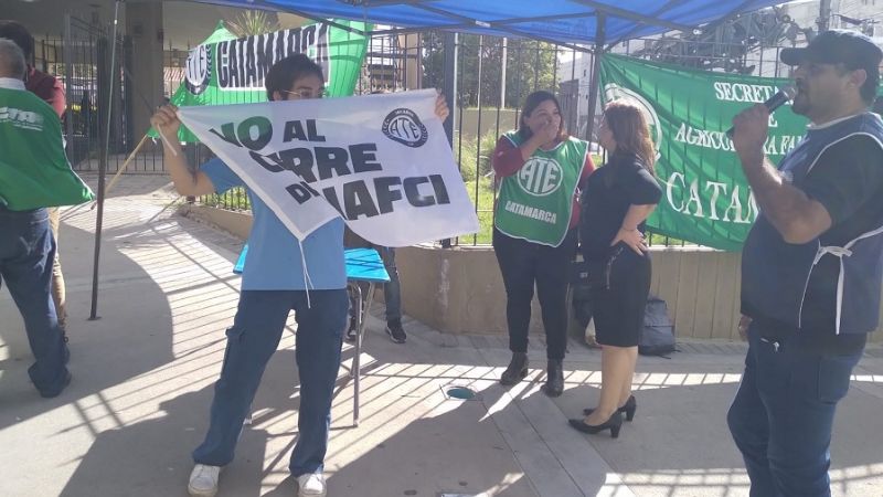 Gladys Moro acompañó el reclamo de ATE Agricultura Familiar