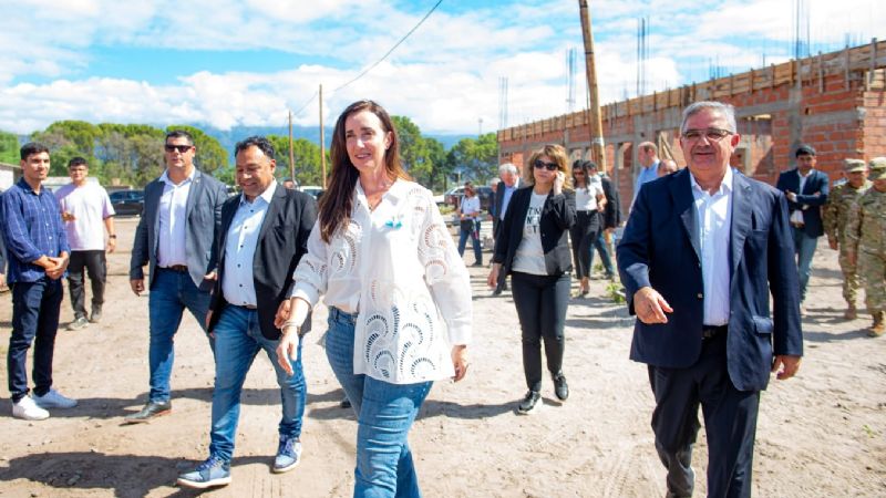 Raúl y la vicepresidente Villarruel visitaron las obras para el Ejército