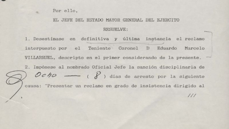 El padre de Villarruel no reunía “requisitos" para ser héroe
