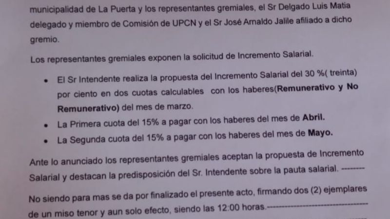 Aumento en La Puerta