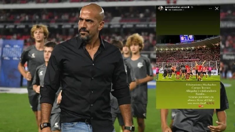 Verón felicitó a los jugadores y el cuerpo técnico