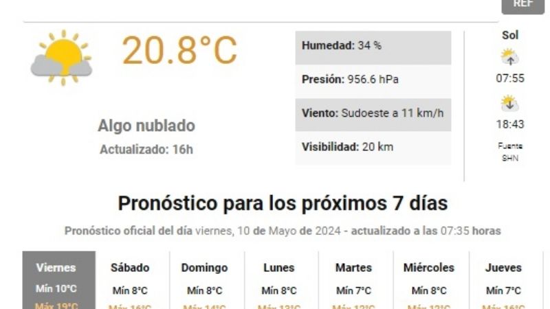 Baja la temperatura en los próximos días