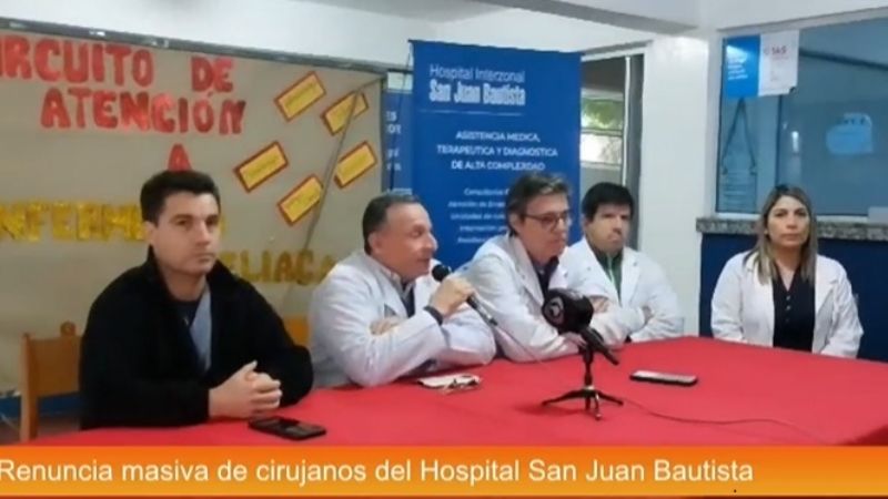 Renunciaron cirujanos en el Hospital San Juan Bautista