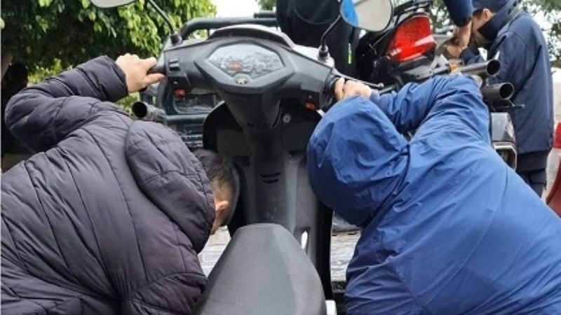 Desmantelan taller clandestino de motos robadas