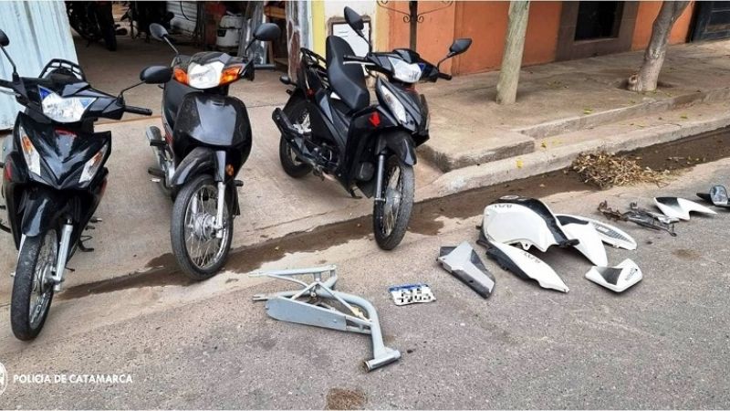 Desmantelan taller clandestino de motos robadas