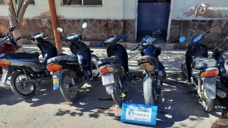 En Tinogasta incautan siete motocicletas