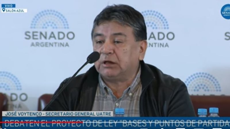 José Voytenco expuso en reunión plenaria del Senado de la Nación