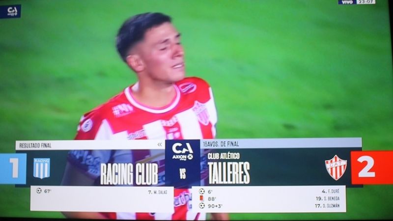 Batacazo, Talleres (RE) eliminó a Racing