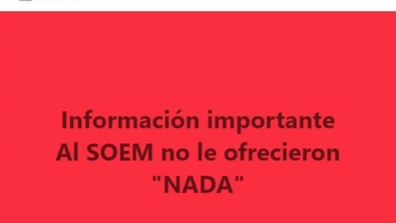 SOEM desmintió ofrecimiento pero la Municipalidad dice que elevó nueva propuesta