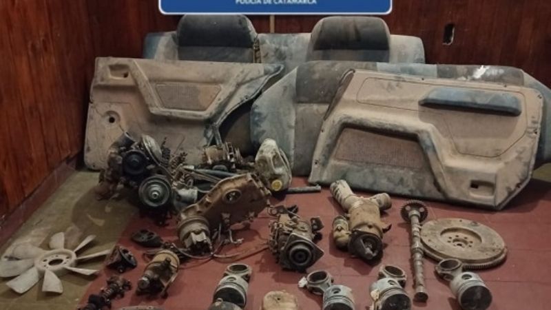 Recuperan autopartes en Tinogasta