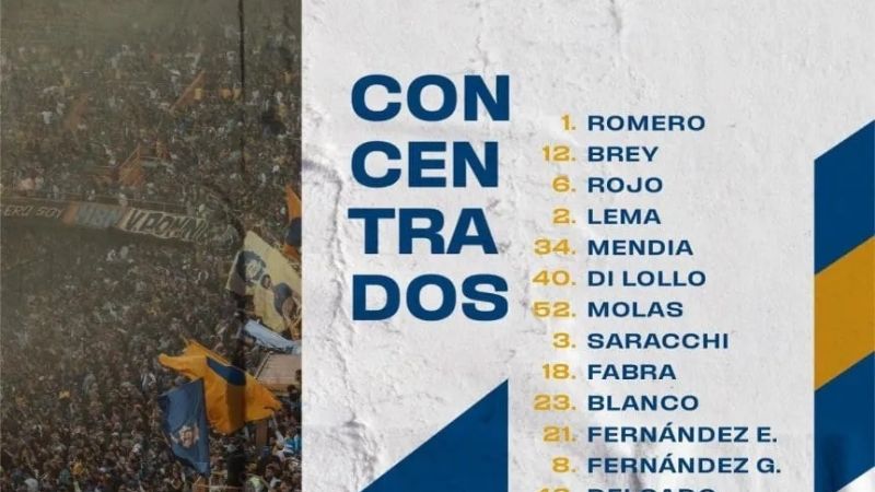 Sin Benedetto, los citados de Boca ante Talleres