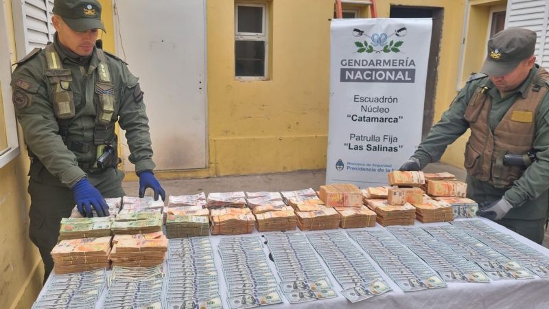 Decomisan más de 39 millones de pesos y 27 mil dólares sin aval legal