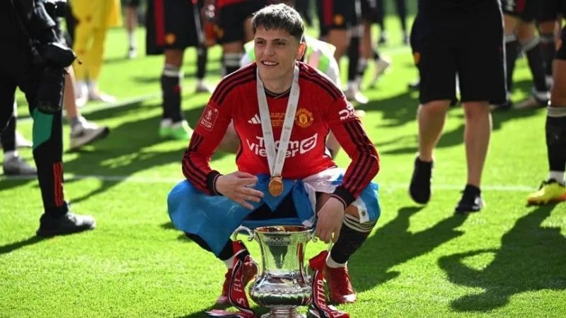 Gol de Garnacho para que el United gane la FA Cup