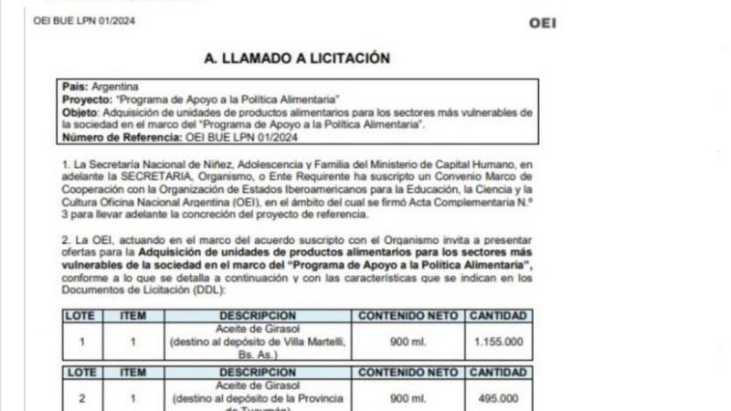 "Los alimentos son para los comedores"
