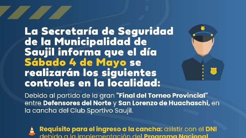 Exigirán DNI para el ingreso a la final del Provincial