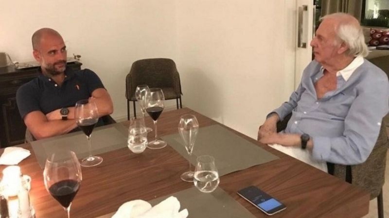 Emotivo adiós de Pep Guardiola a Menotti
