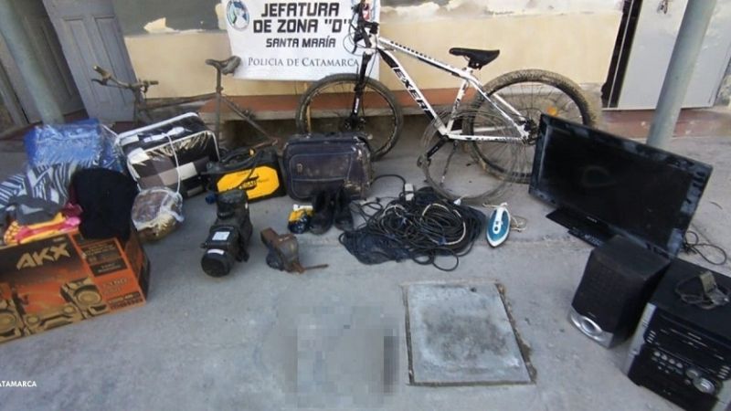 Cayó un ladrón en Santa María y recuperan elementos robados