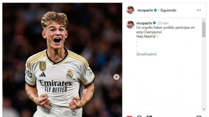 Nico Paz, el argentino que ganó la Champions con Real Madrid