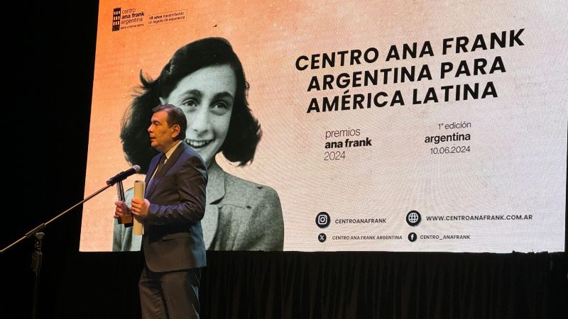Santiago del Estero fue premiada por su labor educativa promoviendo el legado de Ana Frank