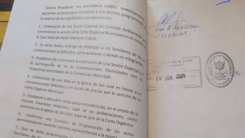 20 años de la Carta orgánica Municipal de FME