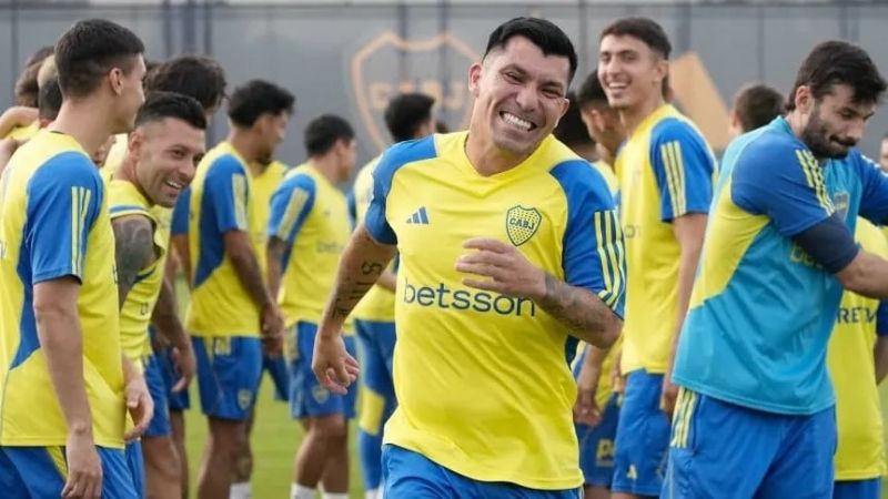 Medel pasó la revisión y ya entrenó en Boca