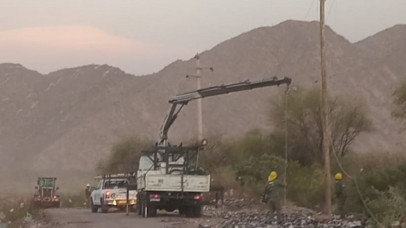 El Zonda también afectó líneas en Tinogasta