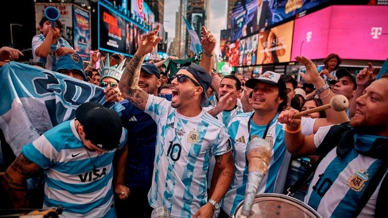 Nueva York copado por hinchas argentinos