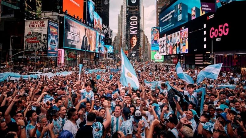 Nueva York copado por hinchas argentinos