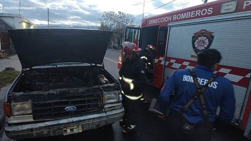 Se incendió una camioneta
