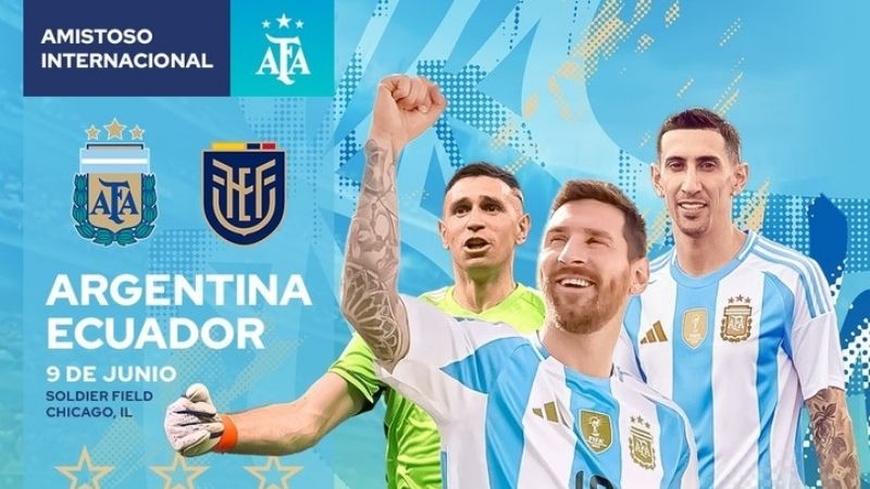 Argentina en partido amistoso frente a Ecuador