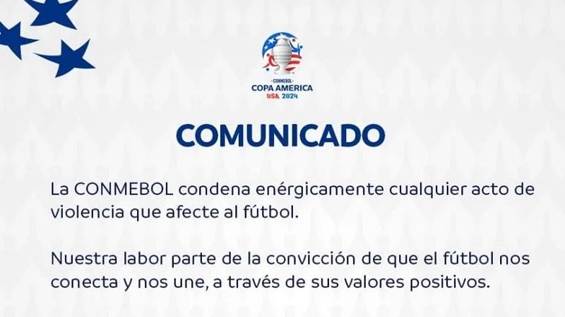 Conmebol no tolerará “la violencia dentro y fuera de la cancha",