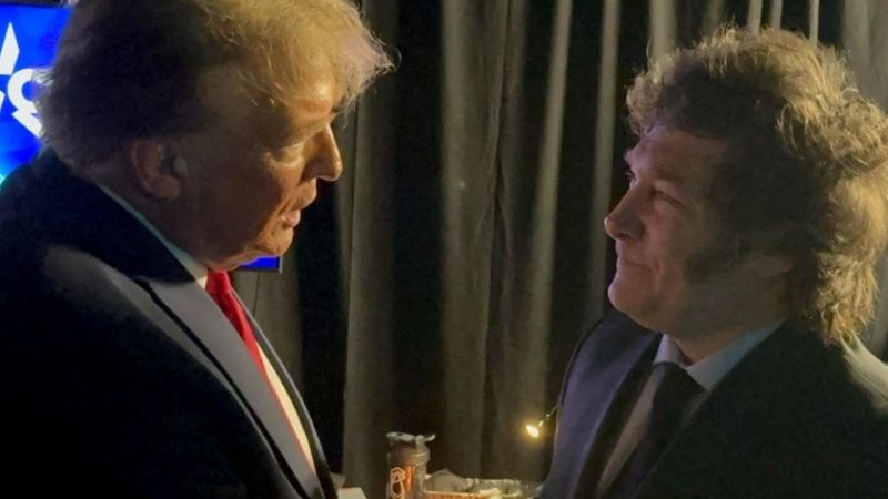 La primera reacción de Milei al ataque que sufrió Donald Trump