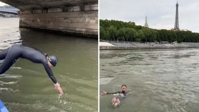 Ministra francesa se tiró al Sena, por sanidad del agua