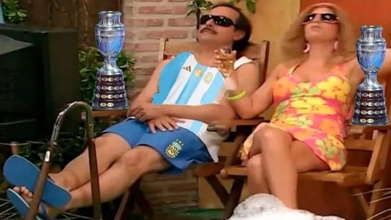 Argentina campeón, en tono de bromas y cargadas