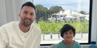 MESSI con su hijo Thiago, ya comenzó la recuperación en su domicilio de Miami.