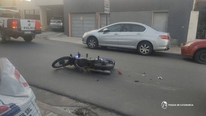 Motociclista lesionado en un choque