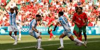 ARGENTINA festejando el gol de Giuliano Simeone, porque al de Cristian Medina lo anularon dos horas después de concluido el partido.