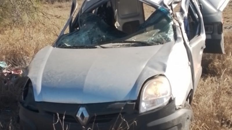 Choque y vuelco en la Ruta Naciona N°38