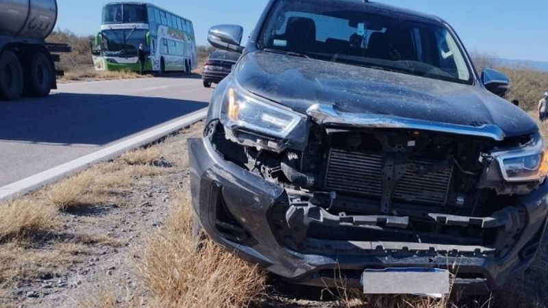 Choque y vuelco en la Ruta Naciona N°38