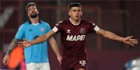 MATEO SANABRIA marcó el segundo gol de Lanús, en la victoria de Lanús sobre Belgrano.