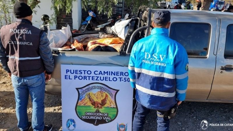 Llevaba 400 kilos carne de manera clandestina